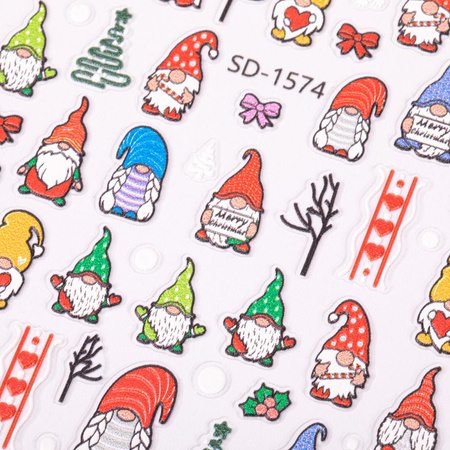 Adhesivos para uñas 5D autoadhesivos navideños SD-1574