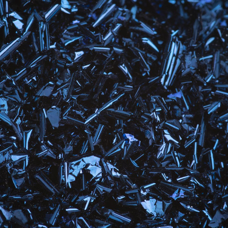 MollyLac Metallic-Nagelstaub – Aluminiumflocken in strahlendem Blau, 0,2 g, Nr. 6