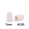 Capuchons pour pédicure 7 mm, grain 120, 10 pièces, ABS, Podo AlleMed, blanc