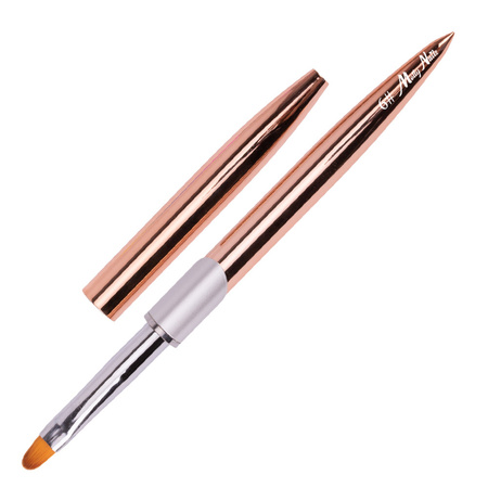 MollyNails No. 6 oval golden gel brush