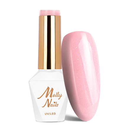 Lakier hybrydowy MollyNails I'm Nudelover Crystal Rose HEMA/Di-HEMA Free 8g Nr 524