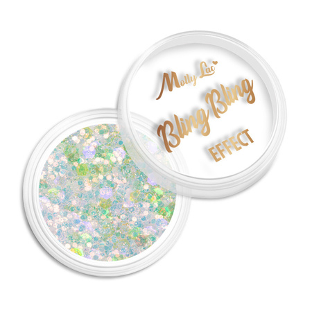 Polvo para uñas MollyLac Bling Bling Effect 1 g N.º 11