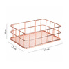 Panier de rangement en métal rose doré n° 1