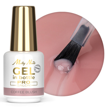 Żel budujący w butelce z pędzelkiem Gel in Bottle MollyNails Pro Salon Coffee Blush HEMA/Di-HEMA Free 15g