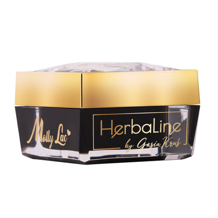 HEMA/Di-HEMA Free nail builder gel with tea tree oil MollyLac HerbaLine Shiny Flakes by Gosia Kruś 5g