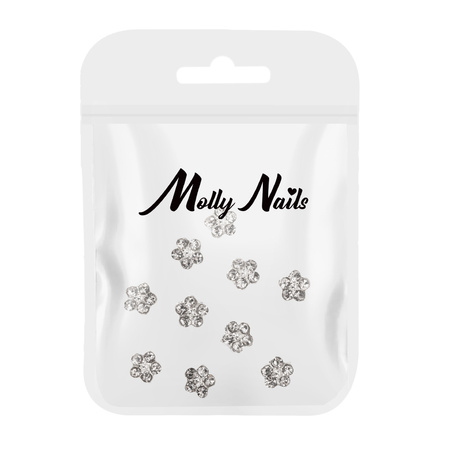 Ozdoby do paznokci kwiatki 3D MollyNails K1122 10 szt