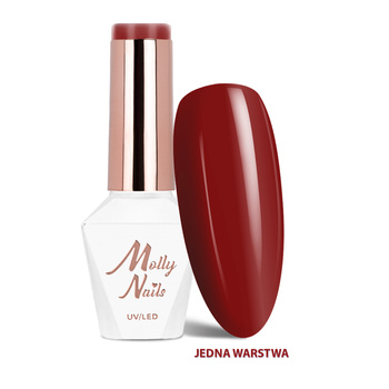 Esmalte híbrido LED/UV Gel Polish The Trend Edit n.º 301 Burgundy Edit MollyNails sin HEMA ni Di-HEMA, 8 g