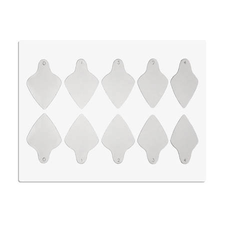 Moldes de silicona autoadhesivos para Dual Form, punta corta ST012-4 MollyLac, 24 unidades.