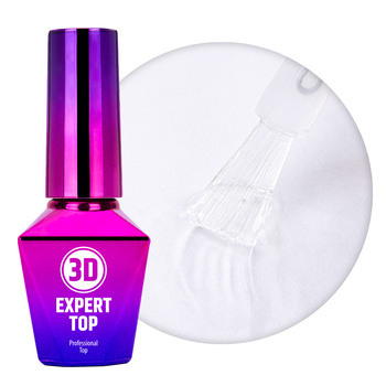 TOP WIPE 3D Expert MollyNails : esmalte de acabado transparente para limpiar, HEMA/Di-HEMA Free 10 g