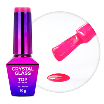 Top colorato senza risciacquo Crystal Glass MollyNails Pink HEMA/Di-HEMA Free 10 g