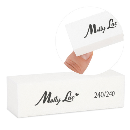 MollyLac Polierblock 240/240 Premium, weiß, 1 Stück