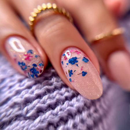 Dried flowers for nail art MollyLac Peach Pink 5 pcs