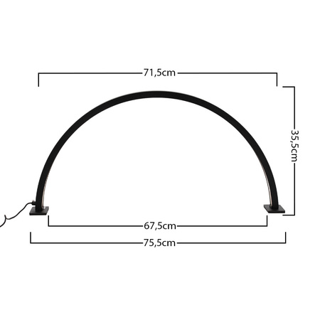 35-W-LED-Kosmetiklampe, bogenförmig, schattenfrei, schwarz, Größe L, HQ-75X