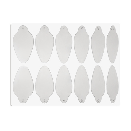 Moldes de silicona autoadhesivos para Dual Form ovalados ST012-3 MollyLac, 24 unidades.