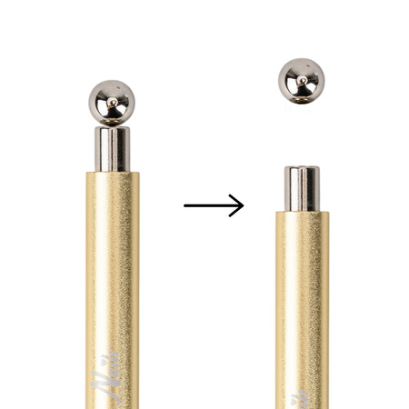 Aimant double face « œil de chat » avec bille MollyNails, doré