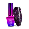 Esmalte de acabado LED/UV sin necesidad de limpiar con alcohol, con purpurina, MollyNails Sparkle Top «Oh, Rio!» 10 g