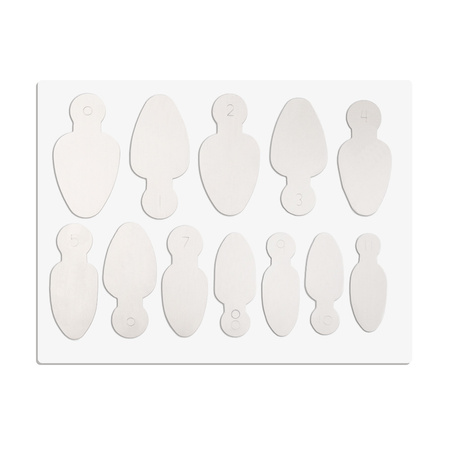 Conjunto de moldes de silicona de doble forma para manicura francesa MollyLac, ovalados, 12 unidades