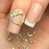 Décorations pour ongles en forme de cœur 3D MollyNails 3D A/B diamant, 10 pièces
