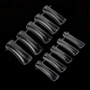 Upper nail forms, dual forms, model 4, transparent, clear, for gel, acrygel, acrylic, 100 pcs.