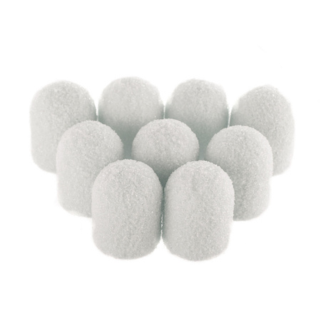 Cappucci per pedicure 7 mm, grana 60, 10 pezzi, Fabric Podo AlleMed, bianco