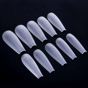 Tipsy w pudełku kształt ballerina clear mat model 7 10 rozmiarów 500 szt