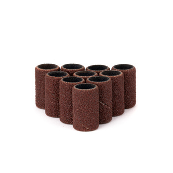 Manicure and pedicure caps, mandrels, abrasive tips, 6mm cylinder, 180-grit, AlleMed, brown, 10 pcs.