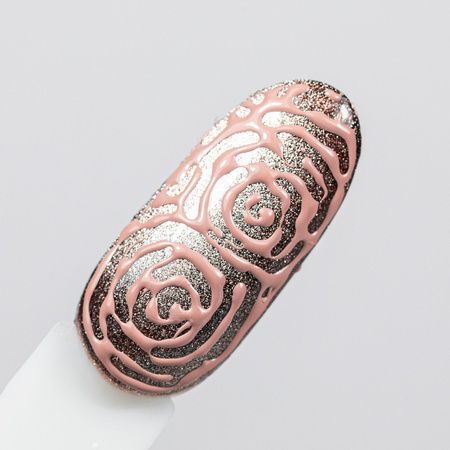 Creative Flow Color Gel - creative NailArt gel for melting, soft designs MollyNails Mocha HEMA/Di-HEMA free 5 g
