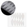 Combo Set: Dual-Form Silicone French Manicure Tips (Long), 12 Pieces