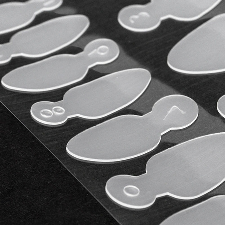 Set combinato di stampi in silicone a doppia forma per smalto francese MollyLac, ovali, 12 pezzi