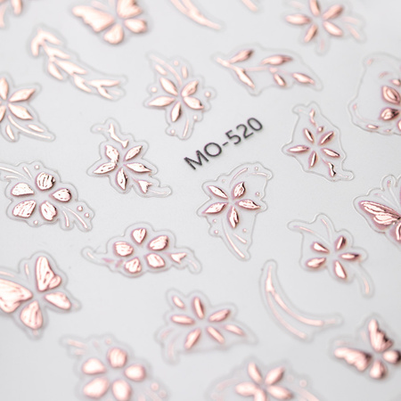 Autocollants pour ongles 5D à fleurs MO-520 MollyNails