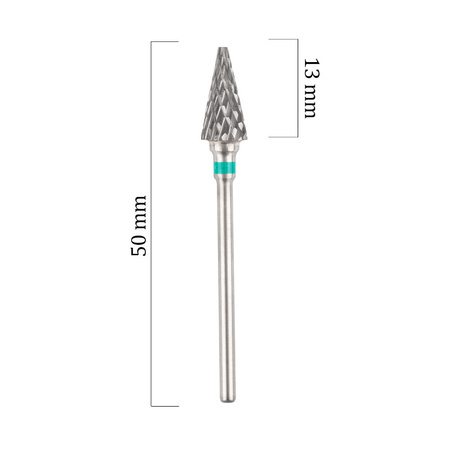 Fresa in carburo conico a forma di albero di Natale per la rimozione di materiale, C Large Cone ST 3/32, resistente