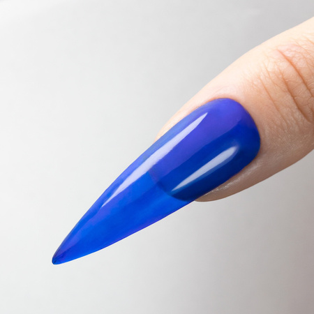 Colorful top coat without washing Crystal Glass MollyNails Blue HEMA/Di-HEMA Free 10g