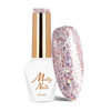 MollyNails Crushed Diamonds Pardon My Glam! Hybrid Nail Polish HEMA/Di-HEMA Free 8g No. 532