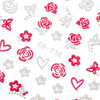 3D self-adhesive nail stickers with Valentine's Day flowers CO-038