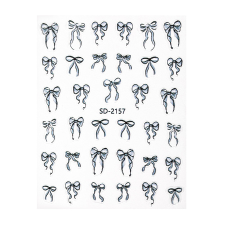 5D Self-Adhesive Black Bow Nail Stickers SD-2157 MollyNails