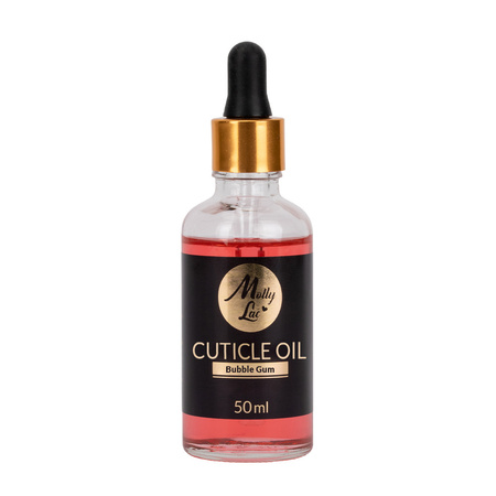 Cuticle and nail oil with dropper, bubble gum scent, MollyLac 50ml