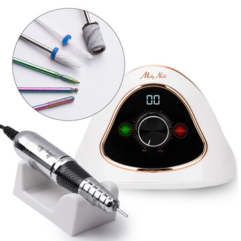 Frezarka do paznokci 68W MollyNails do manicure pedicure biało-złota M15 45 000 obrotów