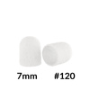 Cappucci per pedicure 7 mm, grana 120, 10 pezzi, Fabric Podo AlleMed, bianco
