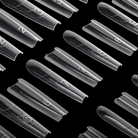 Moules doubles « sandwich » pour la pose d'ongles « Sandwich dual forms » coffret W555 MollyNails, 240 pièces