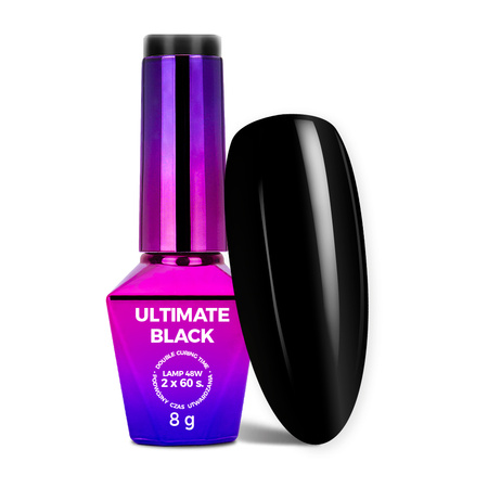 MollyNails Ultimate Black HEMA/Di-HEMA free hybrid nail polish, 8g