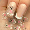 3D teddy bear nail decorations No. 4, 20 pcs