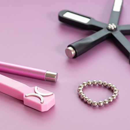 Magnetyzer dwustronny MollyNails do kociego oka cat eye różowy