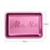 MollyNails Metall-Werkzeugablage, rechteckig, rosa