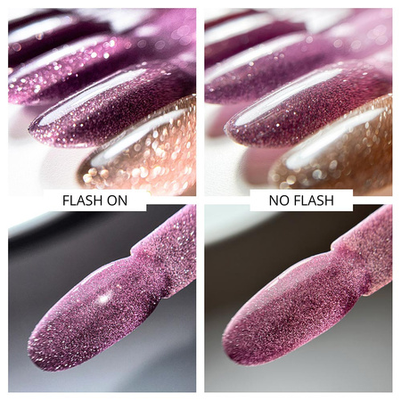 Esmalte híbrido MollyNails Flashing Lights Fabulous sin HEMA ni Di-HEMA, 8 g, n.º 563