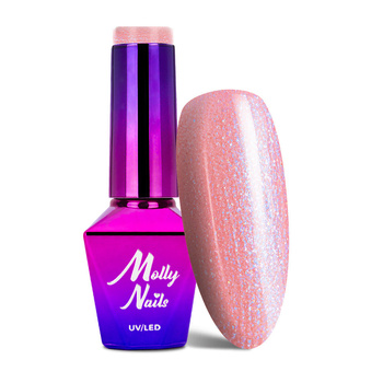 Lakier hybrydowy MollyNails Wedding Dream & Champagne Bubbly Strawberry 8g Nr 383