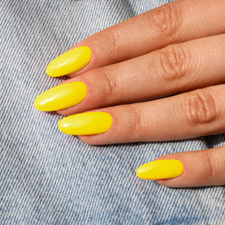 Vernis hybride MollyNails Neons Yellow Light sans HEMA/Di-HEMA, 8 g, n° 71