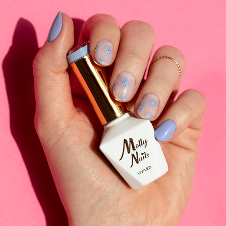 5+1 безкоштовно Гібридний лак MollyNails Delicate Woman A Slight Breeze без HEMA/Di-HEMA, 8 г, № 64