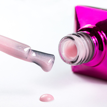 Rubber base flexible nails manicure pedicure S.O.S. Antidote MollyNails Sparkling Mousse 10g