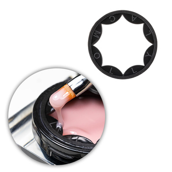 Glasring zum Abstreifen des Pinsels und zum Verhindern des Auslaufens von Gel – Safety Ring 2 in 1 MollyLac 15 ml