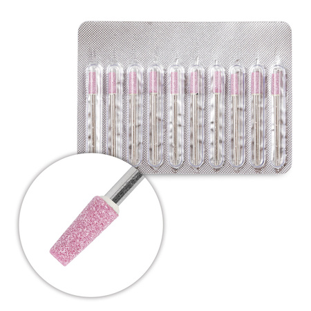 Set di frese per pietra con punta conica rosa n. 5, 10 pezzi